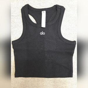 ALO Yoga Black Ribbed Tank